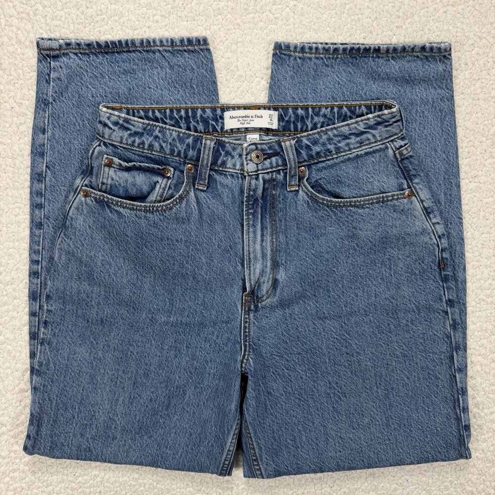 Abercrombie & Fitch The Taper Jean Women's 27x27.5  High Rise Curve Love‎ Y2K